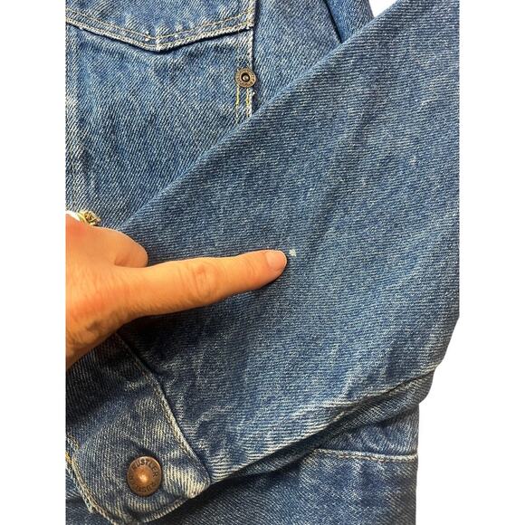 Vintage 1970s Rustler Jean Jacket  79111SW | Mens M, Blue Denim Trucker, USA - Picture 14 of 16